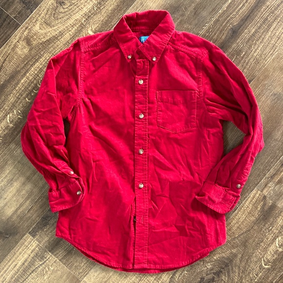 The Children’s Place Red Corduroy Button-Up - Picture 1 of 5